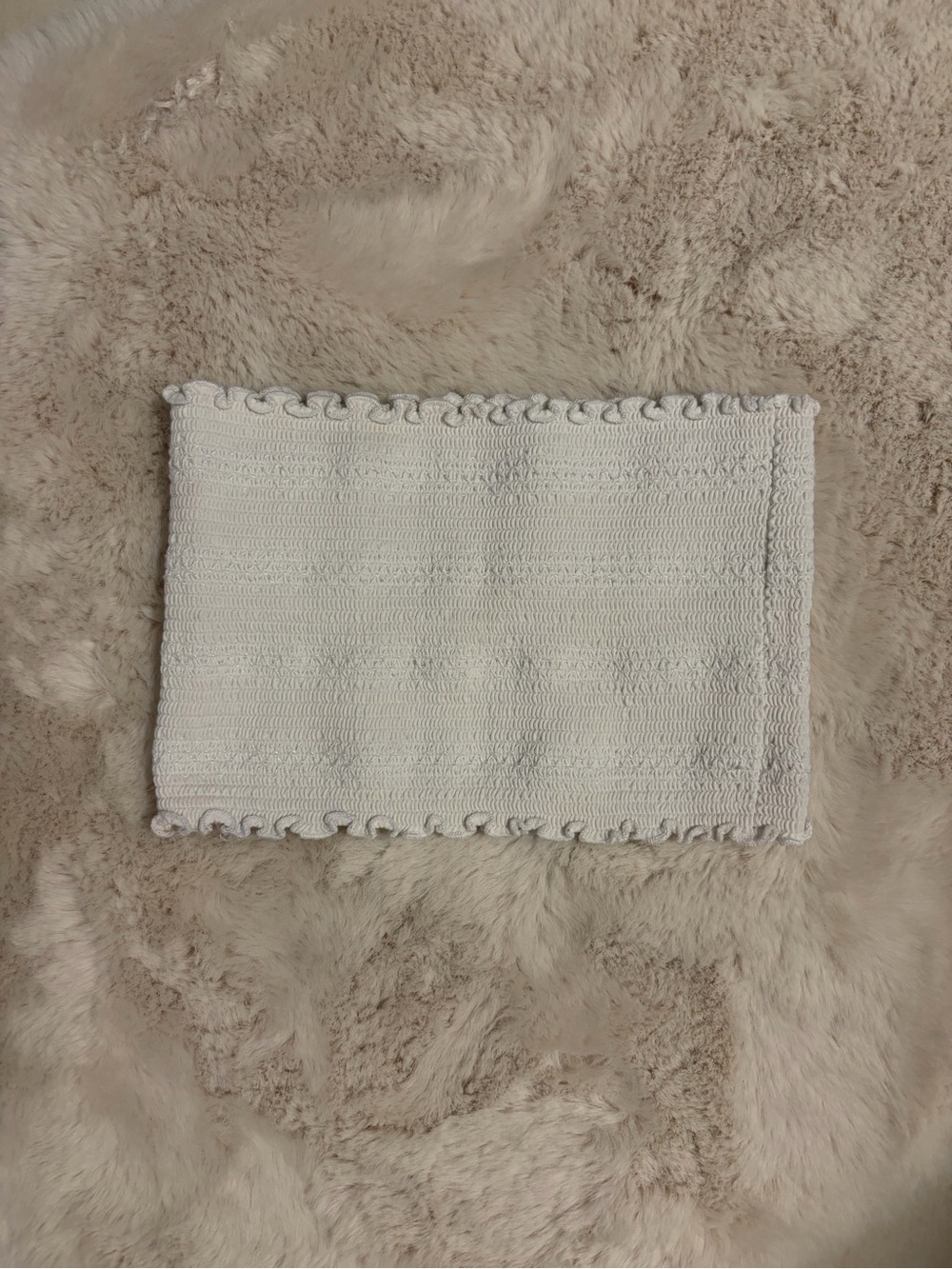Simons White Small Stretchy Bandeau Top - XS